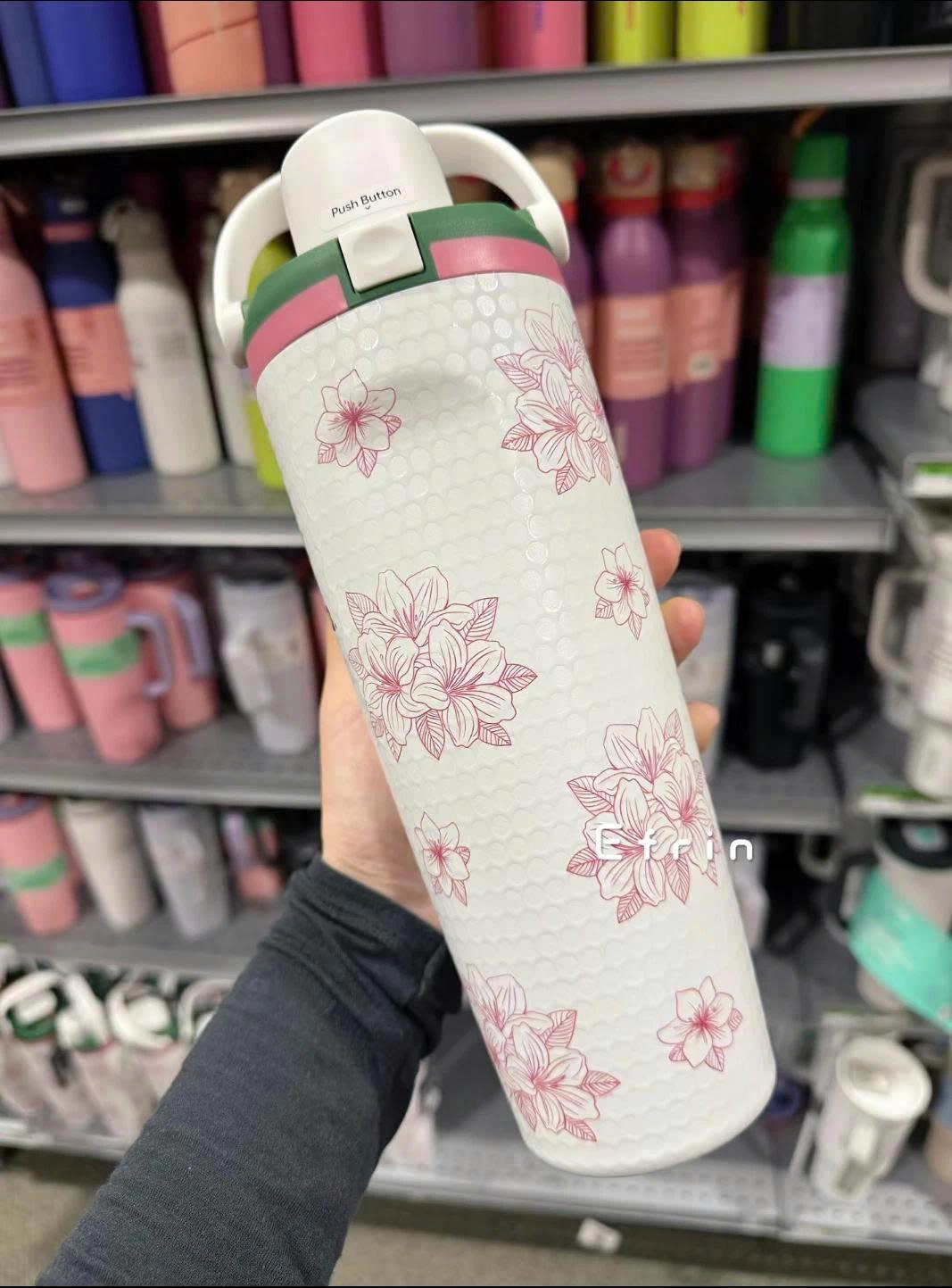 Owala FreeSip Sway 30oz Zalea Masters Theme Golf Water Bottle NEW 2-in-1 Sip or Chug Leak-Proof BPA-Free Elegant Floral Design for Gym Outdoor Activities