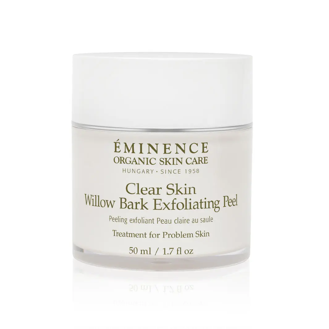 Eminence Organics Willow Bark Exfoliating Peel with Salicylic Acid, Tomato Extract, Smooth Texture, Pore-Refining, Moisture-Boosting Benefits for Facial Skincare