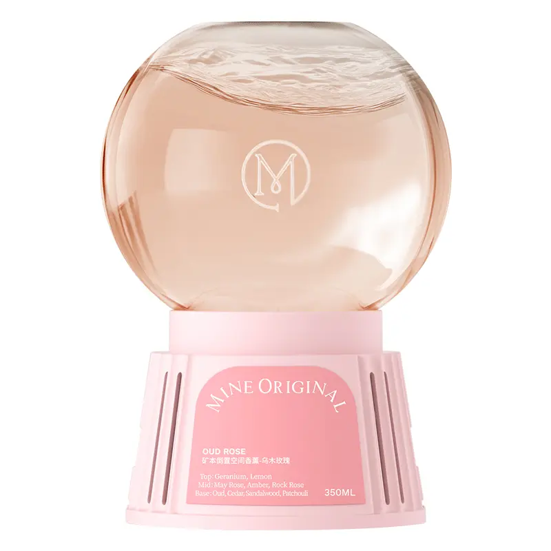 MINE ORIGINAL Inverted-Type Oud Rose Air Freshener - 350ML Strong High-Concentration Floral Aroma Oil Home Fragrance Products, Elegant Scented Bottle for Living Room, Home Supplies