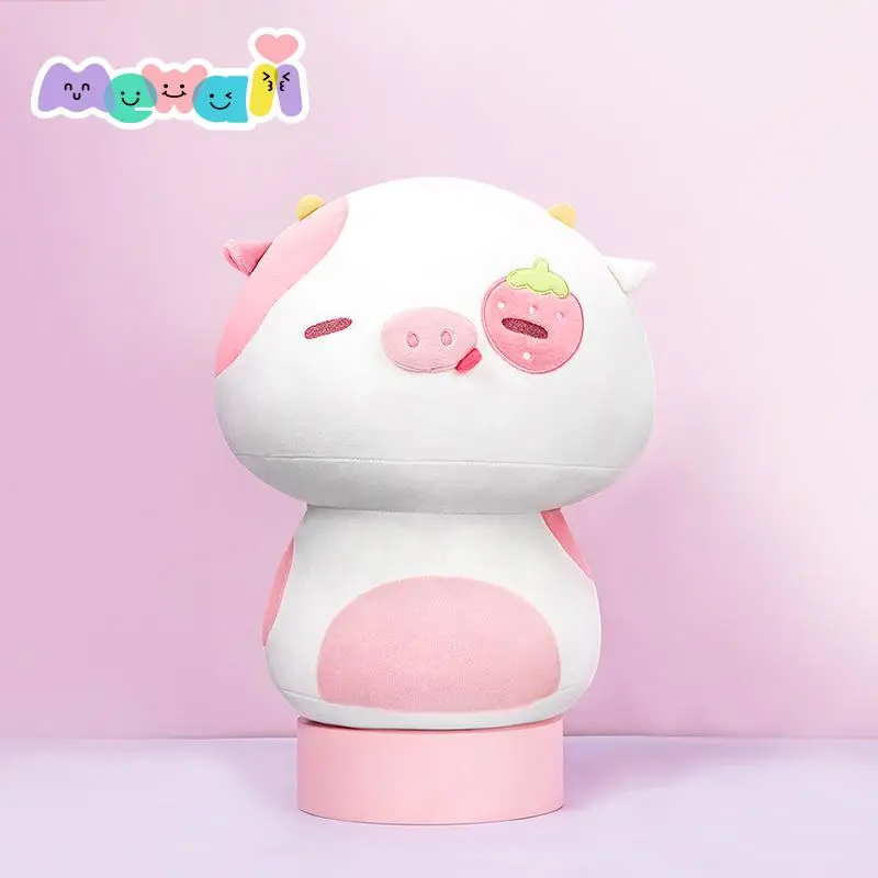 MeWaii  12 inch Mushroom Plush, Strawberry cows Plush Soft Plushies Squishy Plush, Cute Strawberry cows Stuffed Animals Plush Toys Birthday Gifts Halloween Christmas Gift for Girls Boys
