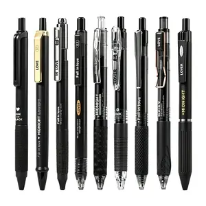 9-Pack High-Value Click Pens, Same Color Student Quick-Dry Gel Ink, 0.5mm Exam Practice Pen Set, St School Supplies Gift Pack