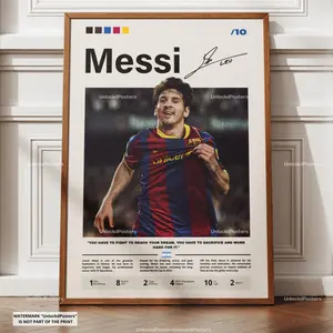 Lionel Messi Poster, Messi Barcelona, Framed Football Print, Soccer Legend Decor, Barca Artwork, Football Wall Art, Messi Fan Gift Argentina