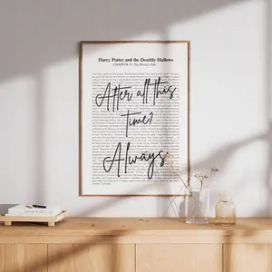 [Sale Off To 40%] [UNFRAMED] After All This Time Always Wizard Quote Poster, Snape Inspired Wall Art, Potterhead Home Decor Print