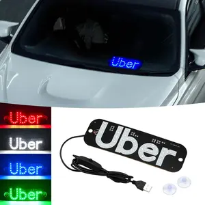 Taxi Windshield LED Indicator Light, Uber Car Identification Lamp, USB Suction Cup Car Decorative Light, Car Signal Light, Illuminated Emblem, Led Lights