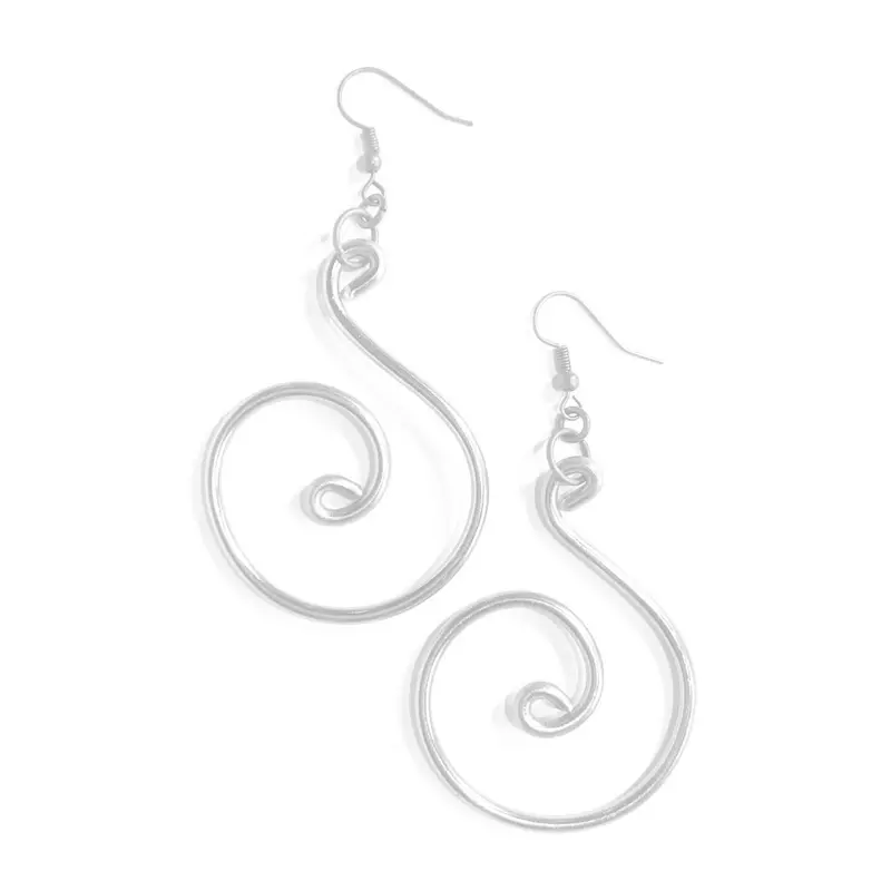 Stacee Earrings (Silver) Lightweight Aluminum Earrings