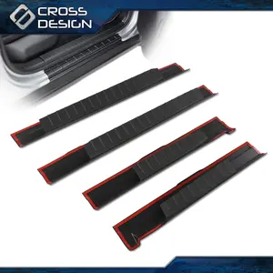 CROSSDESIGN Rocker Panel/Sill Plate Cover Fit For Ford  F150 2009 2010 2011 2012 2013 2014