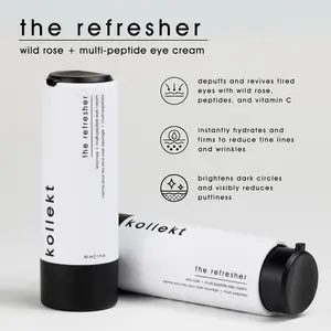 Kollekt - The Refresher Wild Rose + Multi-Peptide Eye Cream – Depuffs and Revives Tired Eyes, Reduces Dark Circles and Puffiness, Smooths Fine Lines for a Bright, Refreshed Look