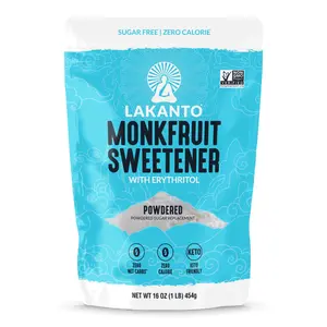 Lakanto Powdered Monk Fruit Sweetener With Erythritol, Powdered Sugar Substitute Sweetener For Baking & Cooking Waffles, Donuts, Cookies & More, Confectioner's Sugar Replacement, Keto, Low Calorie, Low Carb, Vegan, Gluten Free 