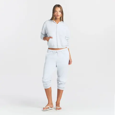 SKIMS COTTON FLEECE CLASSIC ZIP UP HOODIE