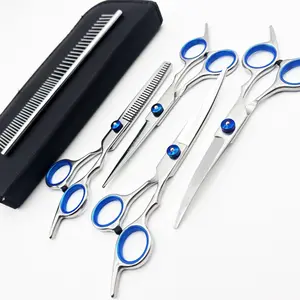 5-in-1 Silver Professional Grooming Kit for Pet, Sharp & Durable, Dog Shears for Grooming