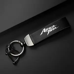 Motorcycle Keychain Holder, PU Leather Car Keychain, Universal Car Interior Decoration Accessories for Honda Africa Twin CRF1100/L & CRF 1000/L