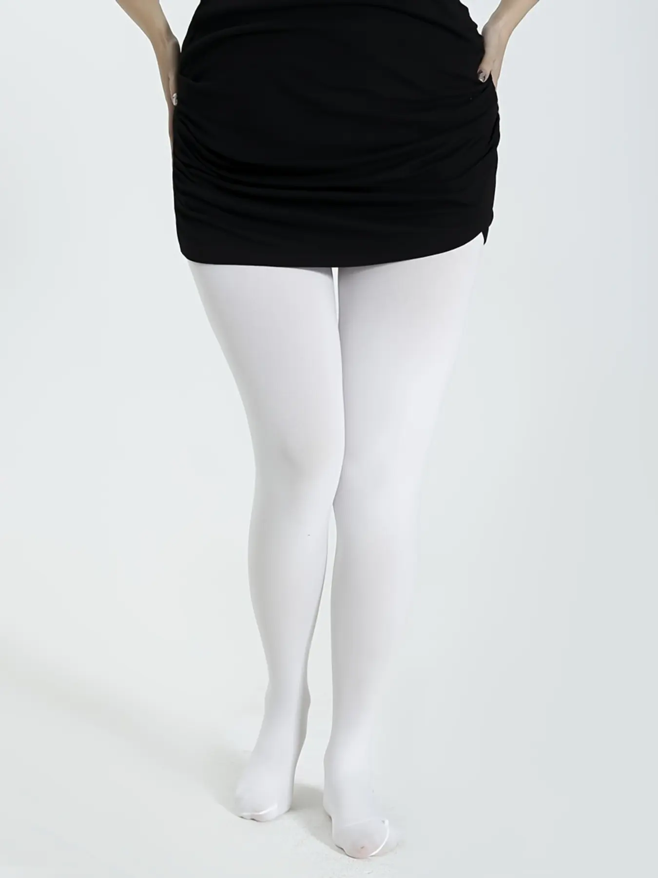 High stretch solid color nylon pantyhose high waist fit soft everyday simple versatile girl bottoming stockings