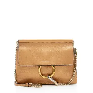Pre-owned Chloé Calfskin Shoulder Bags Chloe Metallic Faye Mini Shoulder Bag