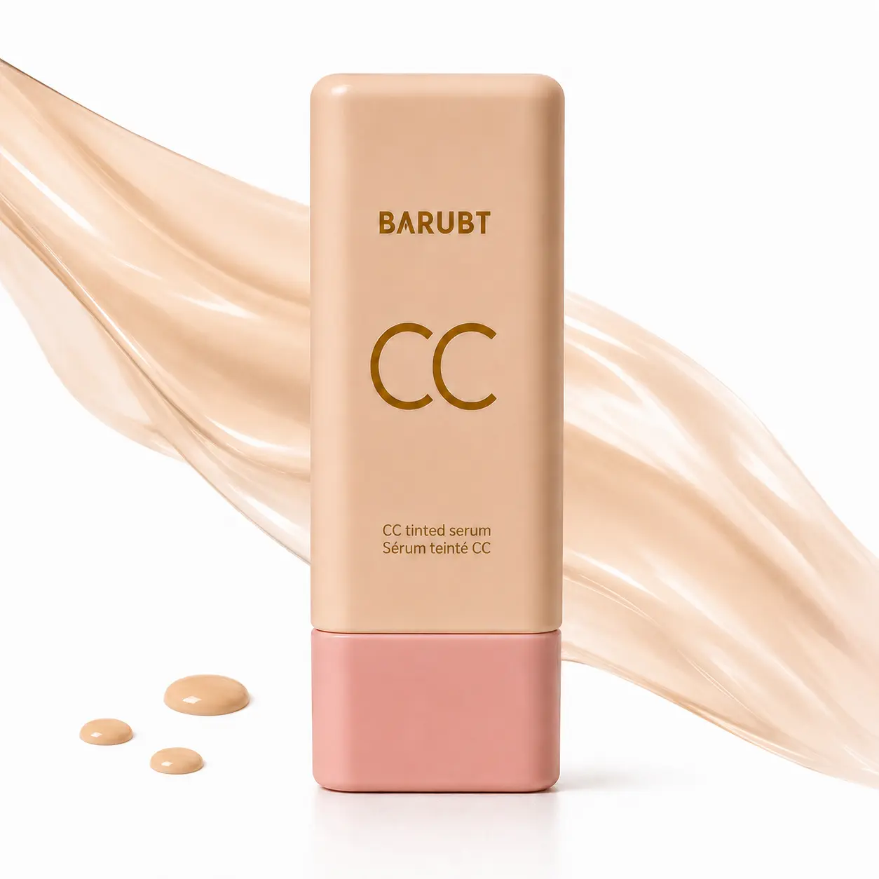CC Tinted Serum Foundation for Women, Lightweight Hydrating Skin Tint Makeup with Natural Dewy Finish, Buildable Coverage, Easy Blend Face Makeup in Light & Medium Shades for Daily Beauty Routine