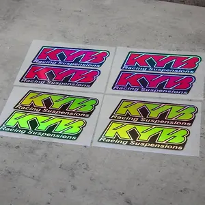 Laser textured KYB shock absorber sticker | Suitable for off-road motorcycles, racing cars, and helmets - Fashion decorative sticker, suitable for endurance racing and helmet personalization