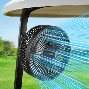 A2C Magnetic Golf Cart Fan for EZGO Club Car Yamaha, 7.5" Rechargeable Portable Fan, 4 Speeds, Up to 28H Runtime, Strong Magnetic Mount, Battery Operated Cooling Fan for Hot Golf Rounds