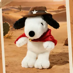MINISO Peanuts Snoopy Western Cowboy Figurine, Adorable Tabletop Decoration,Cute Collectible for Snoopy Fans & Decor Lovers