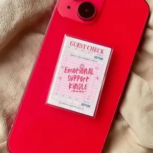 Guest Check Kindle Grip, Book Lover Phone Accessory, Retro Receipt Design Phone Holder, Emotional Support Kindle Bookish Merch, Reading Accessory for Phone Case, Cute Gift for Librarian or Teacher
