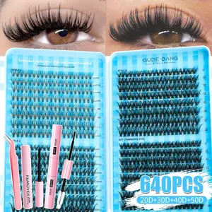 Large Capacity Curled Fluffy False Eyelashes, Dense Layered Look, Multiple Combinations, Natural Soft, Lightweight Quality, Ideal for Travel Daily Wear