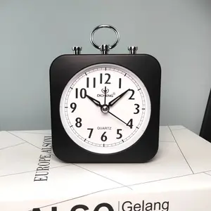 Mini Travel Alarm Clock Silent Non-Ticking Analog with Snooze Simple On/Off Switch