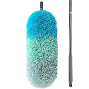 BOOMJOY Microfiber Feather Duster with 100 Inches Extension Pole, Dusters for Cleaning High Ceiling, Fan, Blinds, Furniture