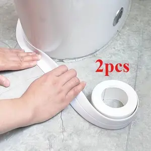 Waterproof Toilet Sealing Strip, Self-Adhesive Seal Tape for Kitchen Bathroom, Long Lasting Adhesive, Moisture Prevention, Beautiful Joint Sticker, Includes Scraper