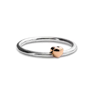 Polished Heart Puzzle Ring