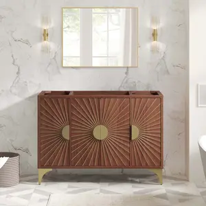 Daylight 48" Single Sink Compatible (Not Included) Bathroom Vanity Cabinet in Walnut