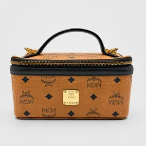 Pre-owned MCM FRANCE Clutches & Wristlets H1 Classic Visetos Printed Handheld Makeup Bag H22064