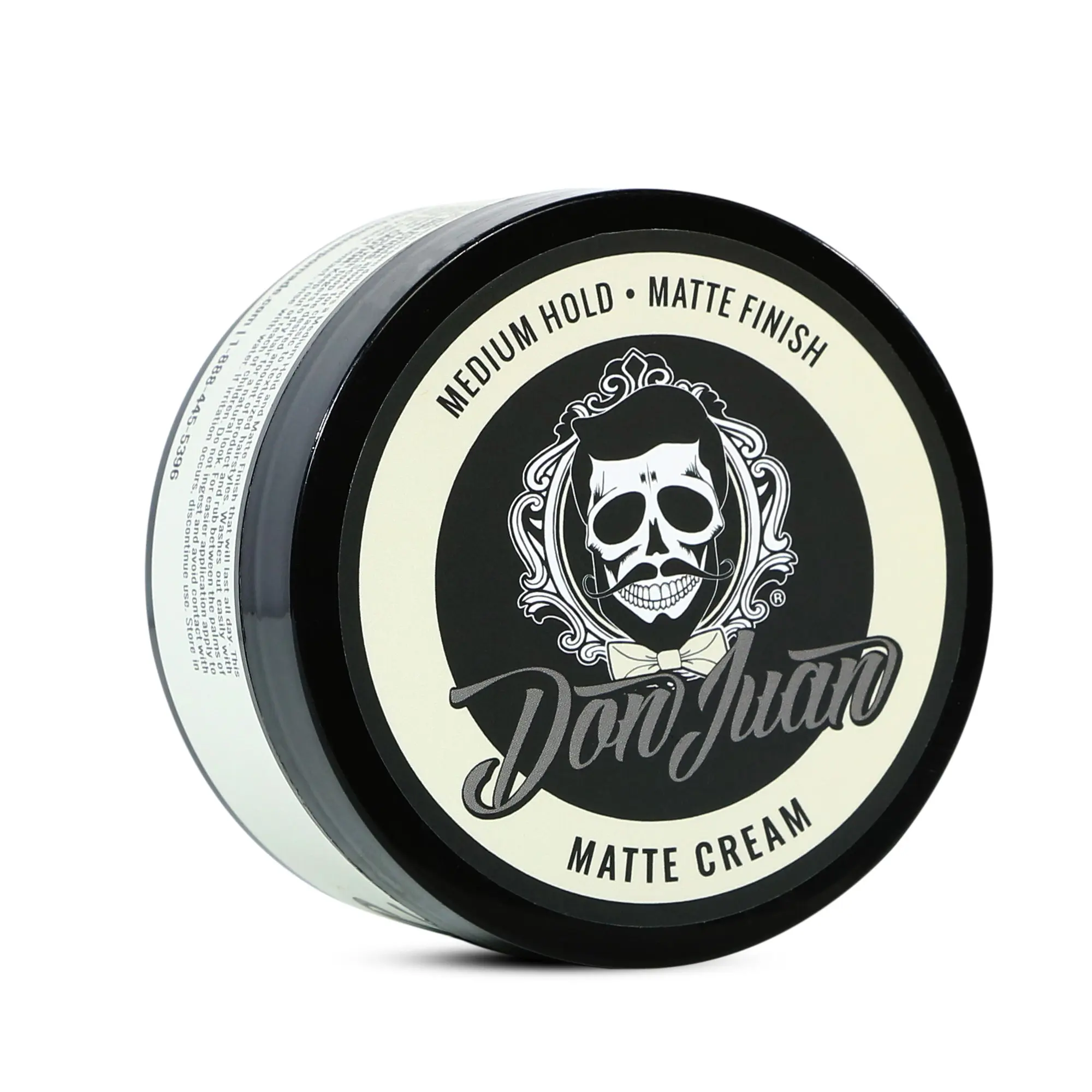 Don Juan Handcrafted Matte Cream Pomade 4oz - Medium Hold - Matte Finish - Water Based - Barbershop Scent