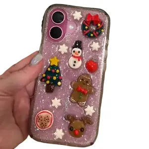 Custom personalized Handmade Polymer Clay Design Charm Phone Case holiday Christmas Halloween