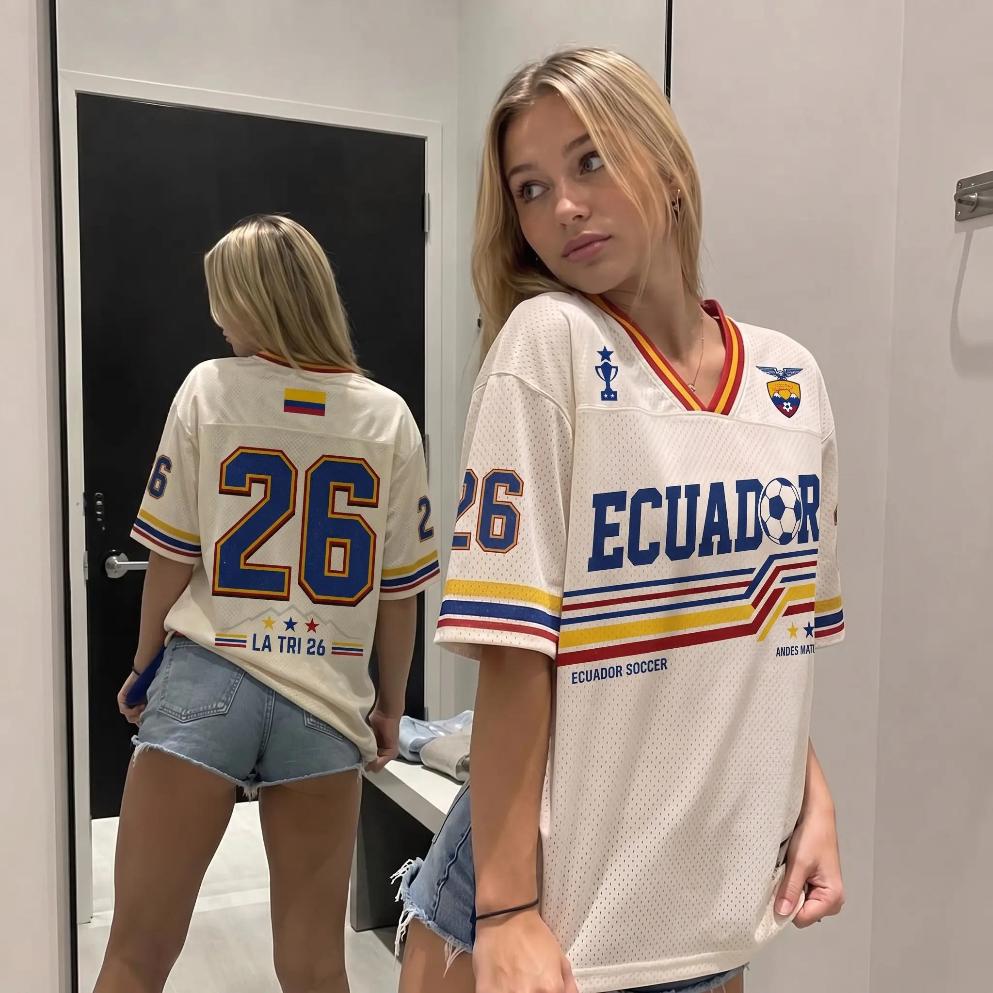 Ecuador Soccer Jersey, Retro La Tri Shirt, Custom Name Number Jersey, Ecuadorian Soccer Fan Gift
