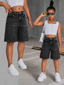 Summer Denim Shorts, Trendy American Street Style, Elastic Waist, Comfortable Fabric, 2026 Summer Fashion for Kids