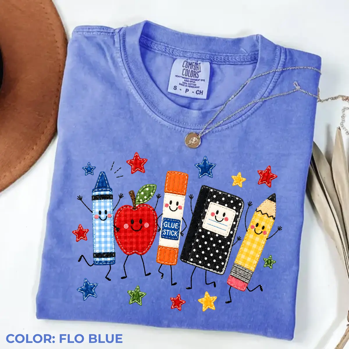[PRINTED] Comfort Colors Everyday Teacher Life Tee, Bright School Supplies Graphic Shirt, Retro Classroom Vibe T-Shirt, Educator Back To School Top