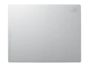 ASUS ROG Moonstone Ace L Glass Gaming Mouse Pad, Ultra-smooth Surface, Noise-Reducing Design, 9H Tempered Glass, Impact & Scratch Resistant, Anti-slip Silicone Base, 500 x 400 mm, Moonlight White