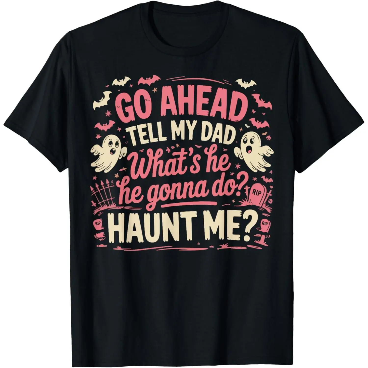 Cotton T Shirt Featuring Playful Dad Teasing Graphic