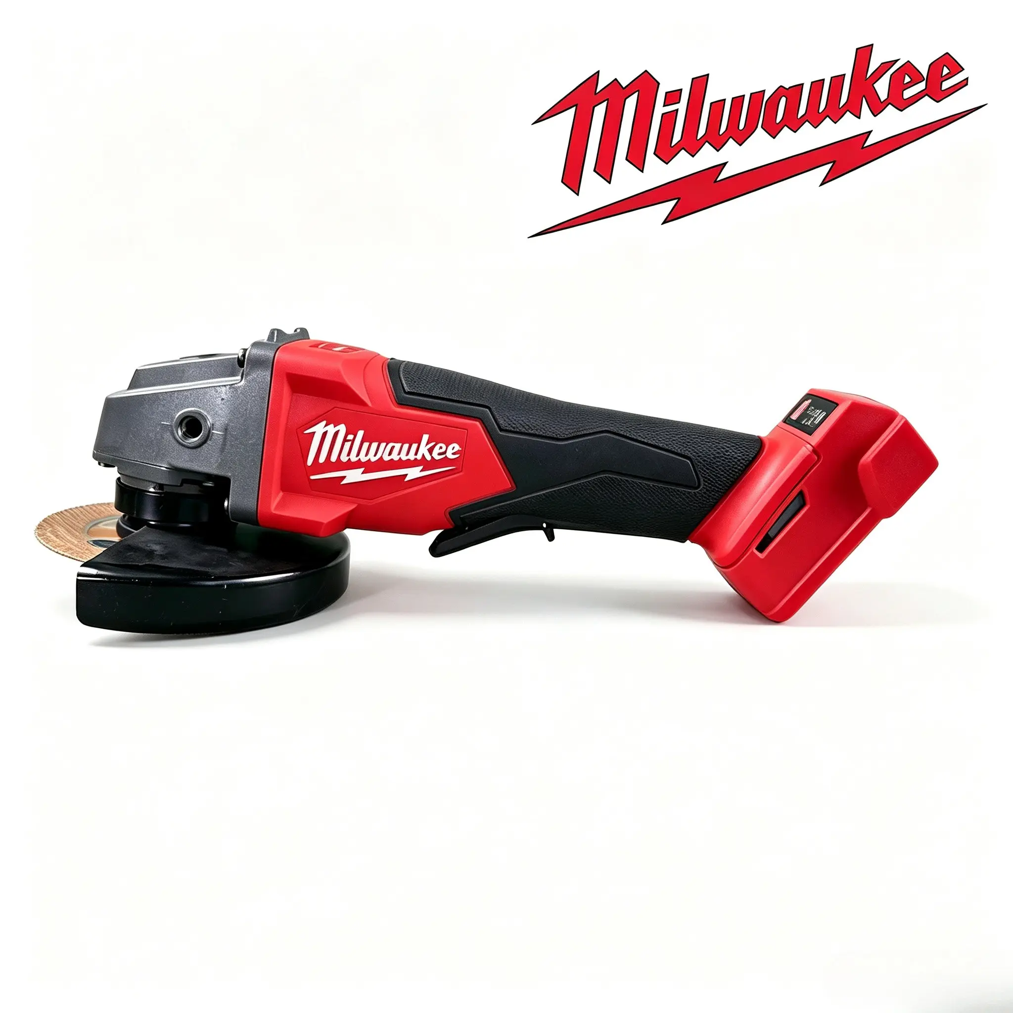 Milwaukee 2780-20 M18 18V lithium‑ion cordless 4½‑to‑5‑inch angle grinder with anti‑vibration side handle and adjustable grinding guard, 8,500 RPM for metal cutting, rust removal, fabrication and construction surface finishing