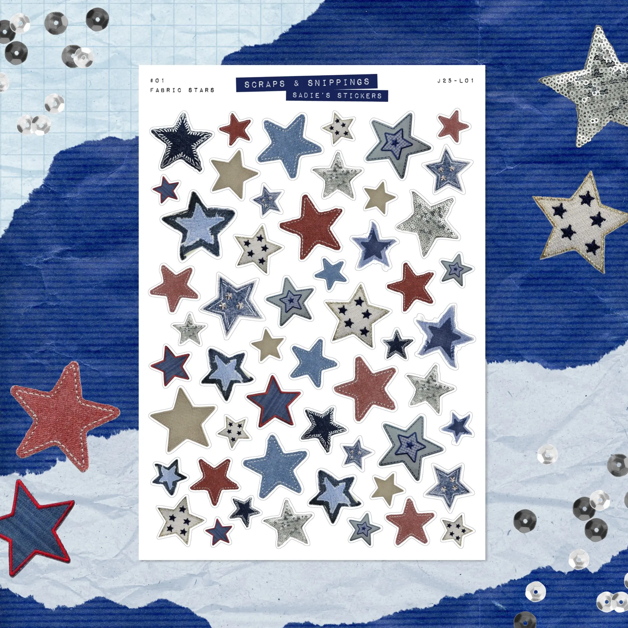 Fabric Stars • Scraps & Snippings Fabric Stars • Scraps & Snippings