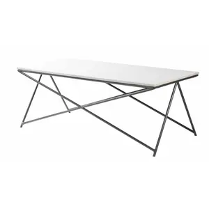 Wenzenbach White Marble Minimalist Coffee Table