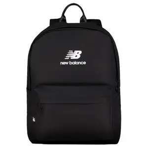 New Balance Unisex Casual Fabric Backpack with Zipper Closure in Black