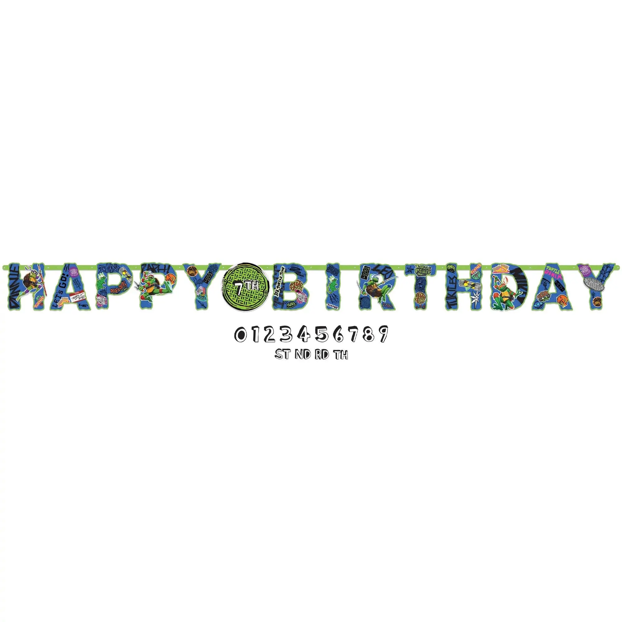 PMA - Teenage Mutant Ninja Turtles Add-an-Age Jumbo Birthday Banner Kit