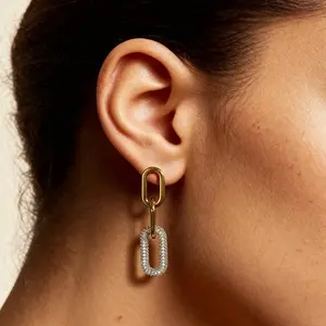 Mixed Metal Link Earrings