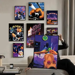 Fashion C-Camel Cool Poster HD Waterproof Sticky Wall Art | High-Quality Aesthetic Print for Living Room, Bedroom, Bathroom & Hallway Decor | Trendy & Easy-to-Apply | Durable Gift Idea for Home Decoration Modern Home Decor