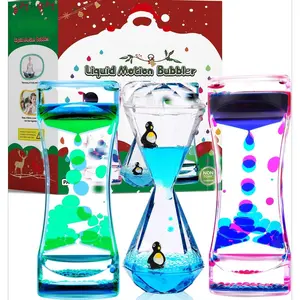 F-SO51 Liquid Motion Bubbler - Calming Toys for Kids and Adults - Liquid Hourglass - Handheld Oil Timer - Sensory Toys for Autism, Anxiety