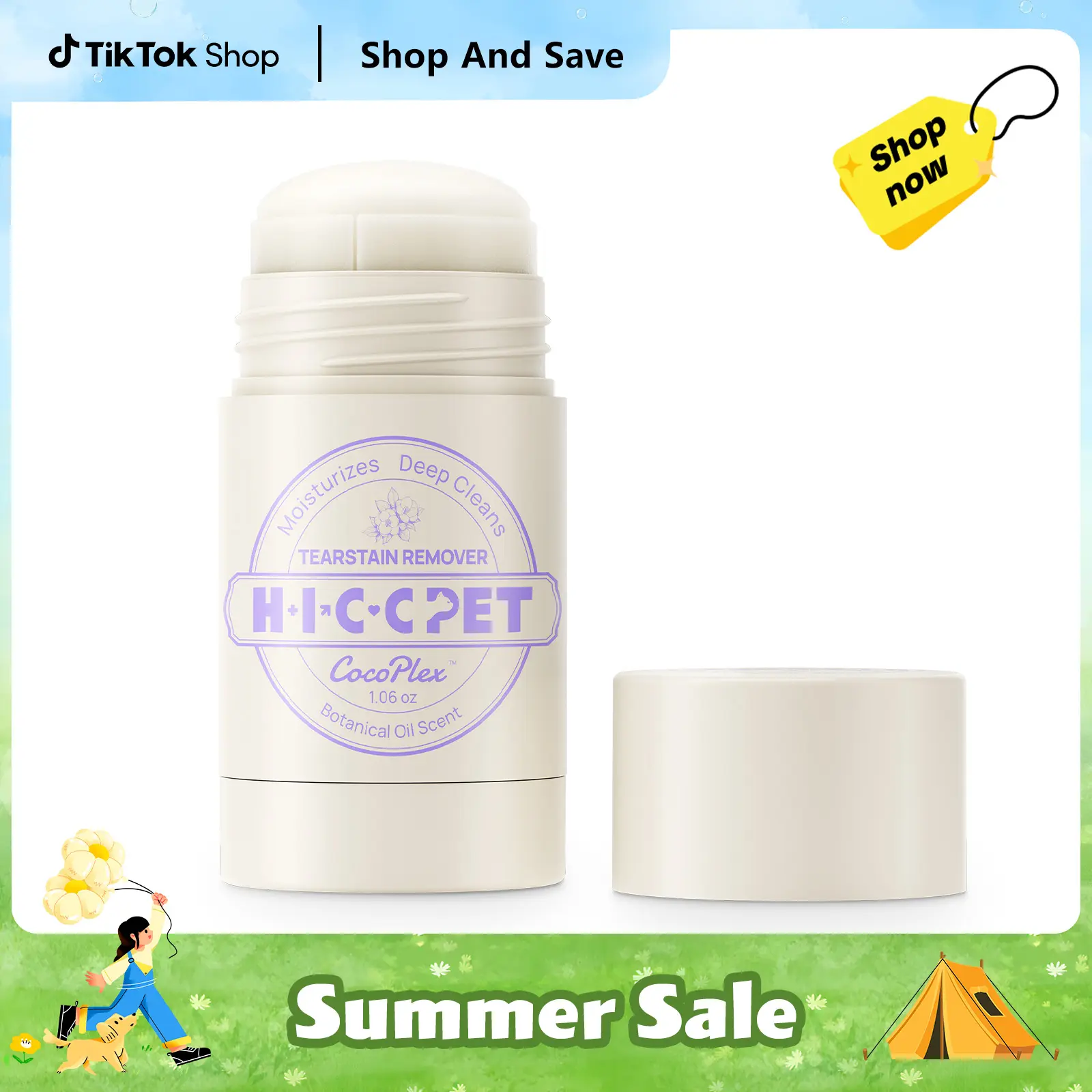 【New Arrivals】HICC PET Gentle Puppy Eye Balm for Tear Stains Coconut Oil Infused, Hypoallergenic Soothe & Hydrate, Safe for Puppies, Pet Eye Tear Stain Balm Natural Cleanses, Soothes & Brightens Stain Perfect for Dogs and Cats#DealsForYouDays
