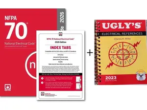 NFPA 70 National Electrical Code 2026 Standard NEC Paperback Reference Book, Spiral-Bound with Index Tabs, Ugly Electrical 23 Edition