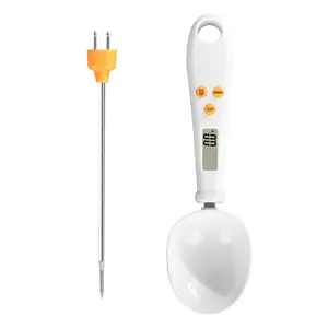 Digital Measuring Spoon Scale with Thermometer – 0.1g Precision LCD Kitchen Scale Spoon for Coffee, Baking, Milk & Baby Food