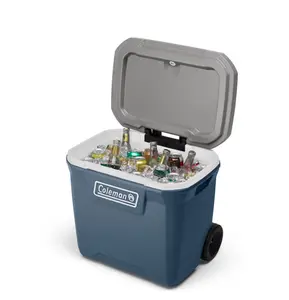 Coleman 316 Series 60QT Hard Chest Wheeled Cooler, Lakeside Blue Coleman 316 Series 60QT Hard Chest Wheeled Cooler, Lakeside Blue