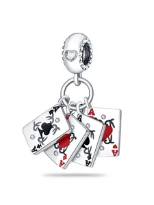 Playing Card Design Pendant, Fashionable Pendant for Bracelet & Necklace, Trendy All-match & Exquisite Jewelry for Birthday Gift