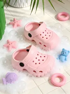 Summer New Plain Eva Non Slip Sandals, Cute Thick Sole Anti-Slip Comfortable Backstrap, Beach Resort Flip Flops for Boys Girls, Indoor Outdoor Kids Shoes